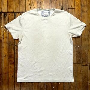 Denim & Flower T-Shirt Mens Large White Waffle Knit Textured Crew Neck Pullover